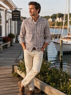 Daniel Cremieux Slim Fit Plaid Button Down Shirt Large 100% Cotton Men’s